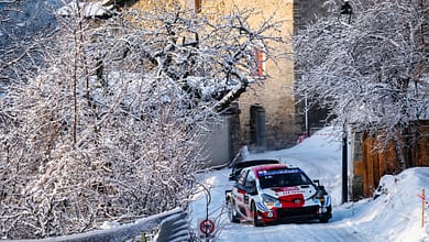 Sebastien Ogier (FRA) and Julien Ingrassia (FRA) of team Toyota Gazoo Racing are seen racing on special stage nr. 10 during the World Rally Championship Monte Carlo in Gap, France on 23,January // Jaanus Ree/Red Bull Content Pool // SI202101230113 // Usage for editorial use only //