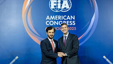 1 The President of Paraguay, Santiago Peña, and FIA President Mohammed Ben Sulayem, at the opening of the congress on Monday