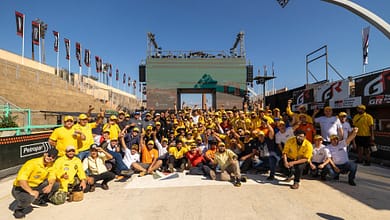 1. FIA President Mohammed Ben Sulayem with volunteers at the ceremonial opening of the WRC Rally del Paraguay in Encarnación