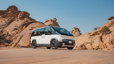 1) Kia PV5 at Desert Rock