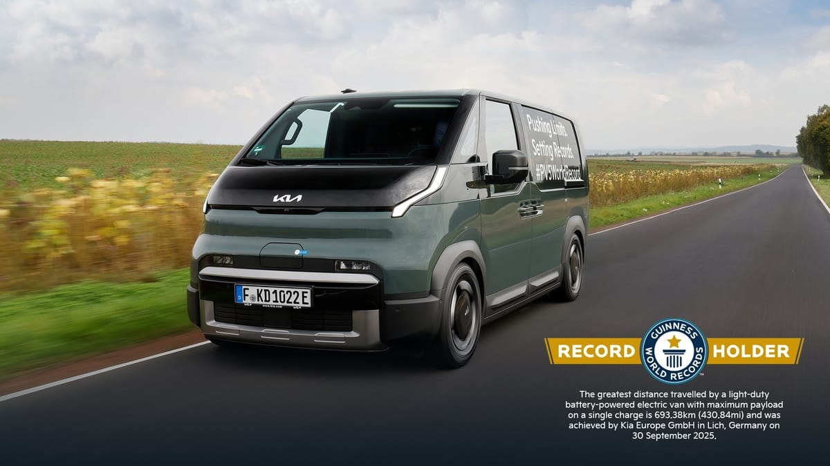 1 The Kia PV5 Cargo sets a GUINNESS WORLD RECORDS